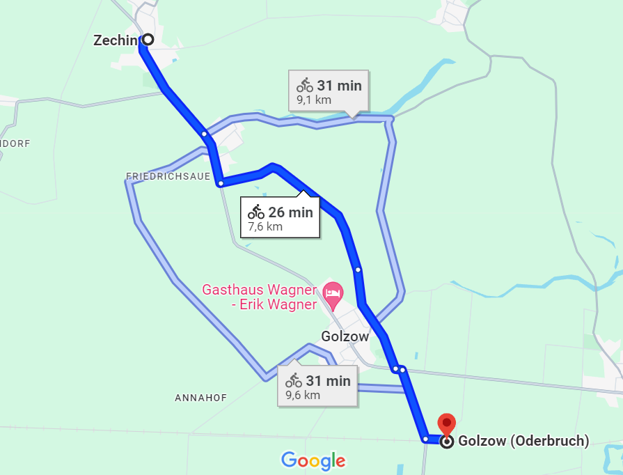 Map Golzow Zechin